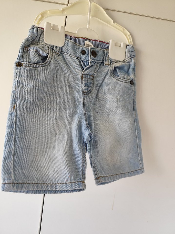 Erkek Çocuk Açık Mavi Bol Kesim Denim Şort - Görsel 4