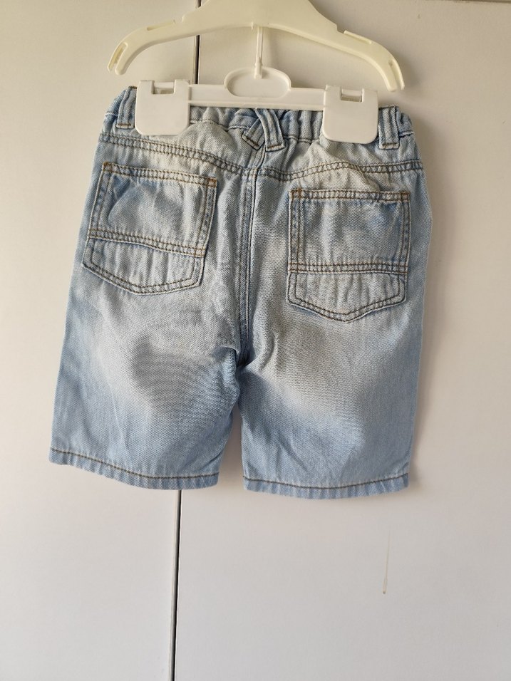 Erkek Çocuk Açık Mavi Bol Kesim Denim Şort - Görsel 5