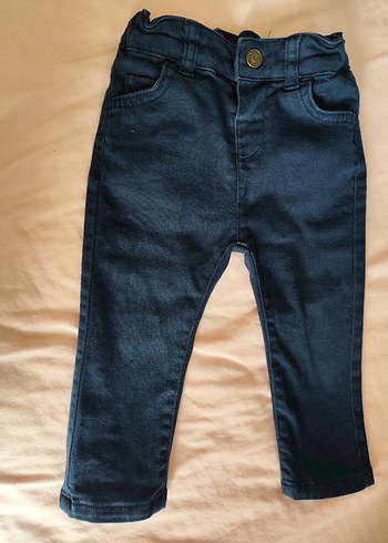 Düğmeli Lacivert Erkek Çocuk Kot Pantolon - Görsel 2