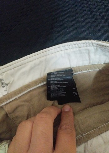 42 Beden Bej Düğmeli Kadın Mini Şort