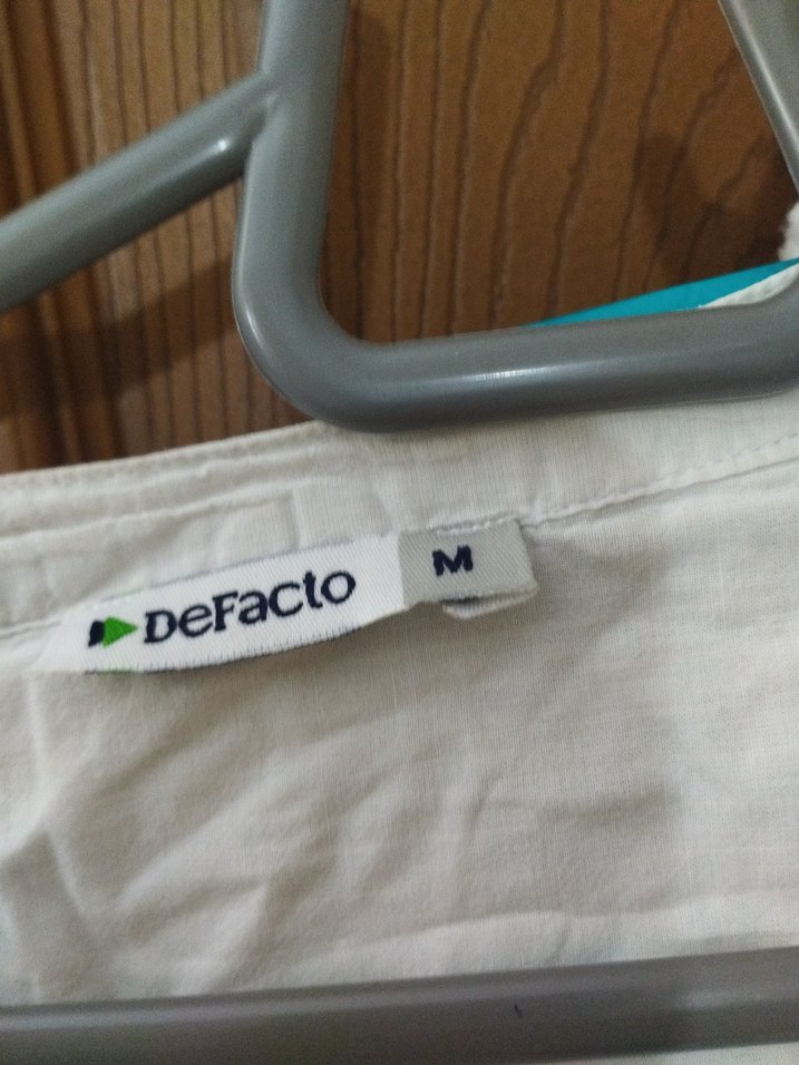 Kadın Beyaz Pamuklu Uzun Kollu Gömlek - Görsel 2