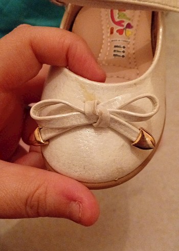 Kız Çocuk Beyaz Tokalı Babet - Görsel 3