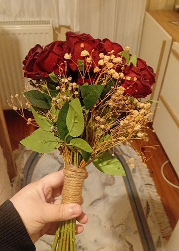 kırmızı gelin buketi - Görsel 3