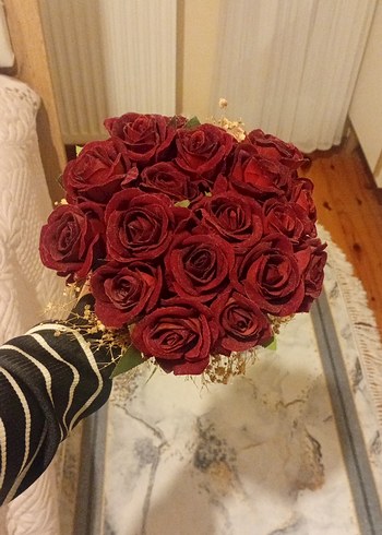 kırmızı gelin buketi - Görsel 2