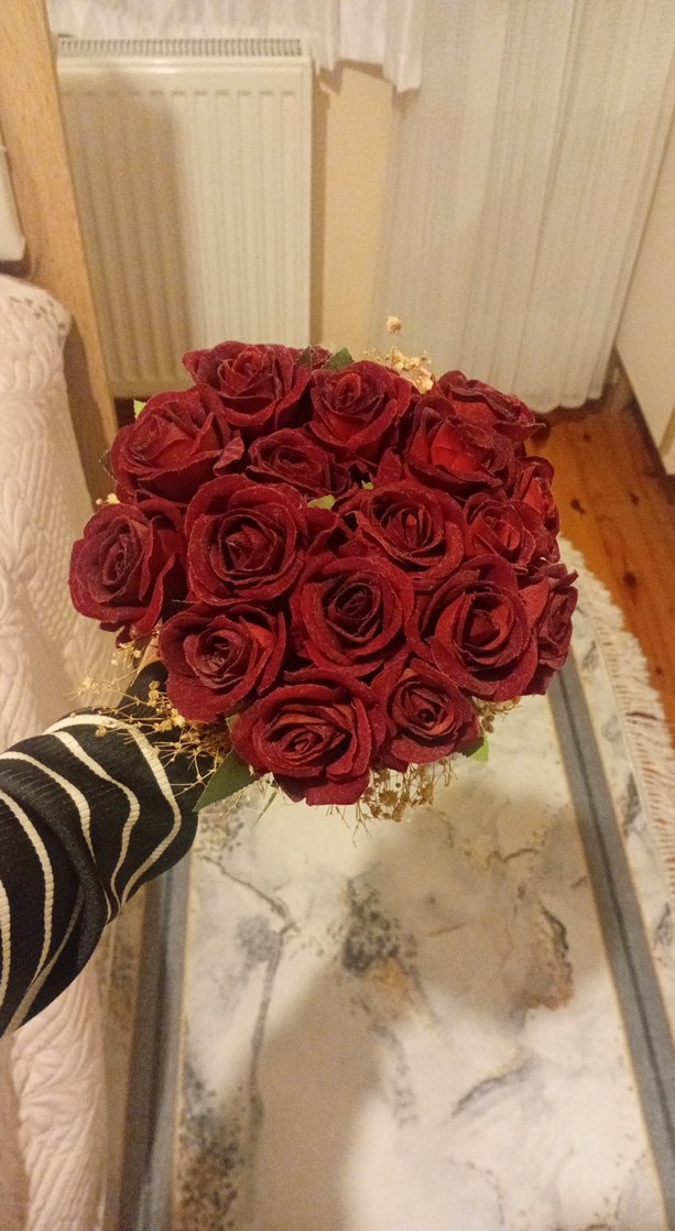 kırmızı gelin buketi - Görsel 2