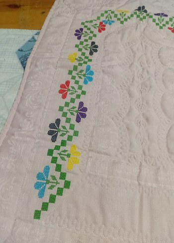 Çiçek Desenli Geleneksel El Yapımı seccade - Görsel 2