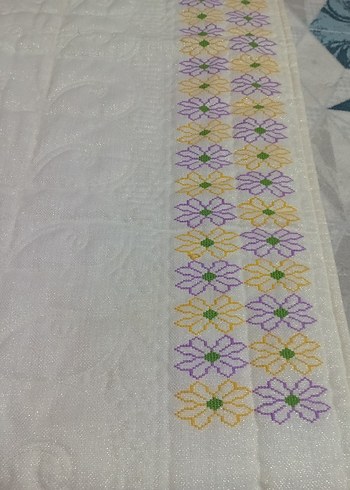 Çiçek Desenli El İşlemesi seccade - Görsel 2