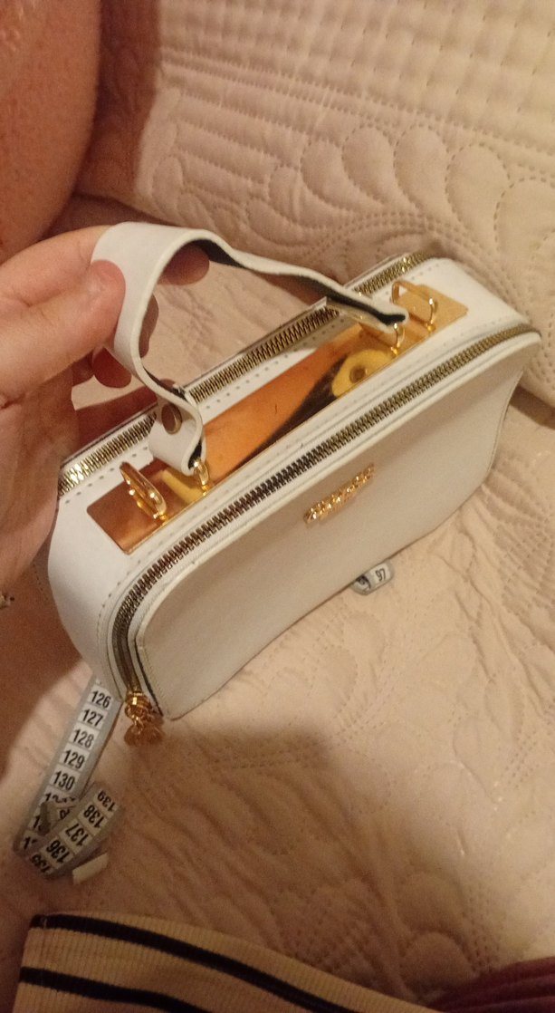 Beyaz Fermuarlı Kadın Çanta - Görsel 4