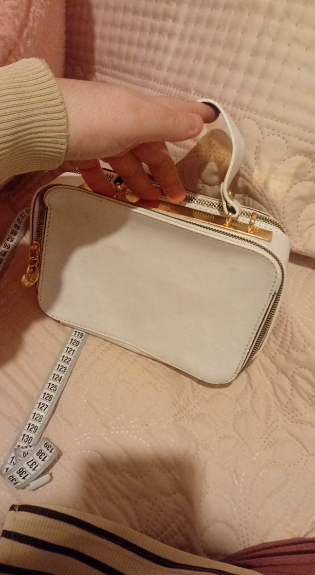 Beyaz Fermuarlı Kadın Çanta - Görsel 5