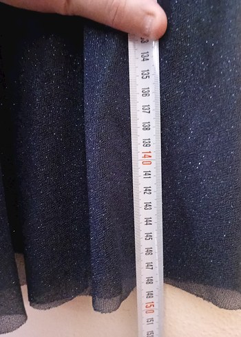 Uzun Kollu Siyah Piliseli Abiye Elbise - Görsel 3