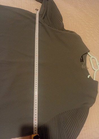 Gri Uzun Piliseli Kadın Elbise - Görsel 3