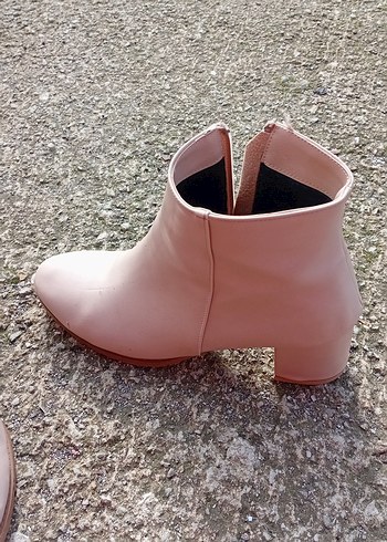 Pudra Pembe Fermuarlı Kadın Bot - Görsel 3