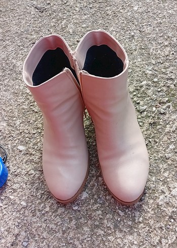 Pudra Pembe Fermuarlı Kadın Bot - Görsel 2