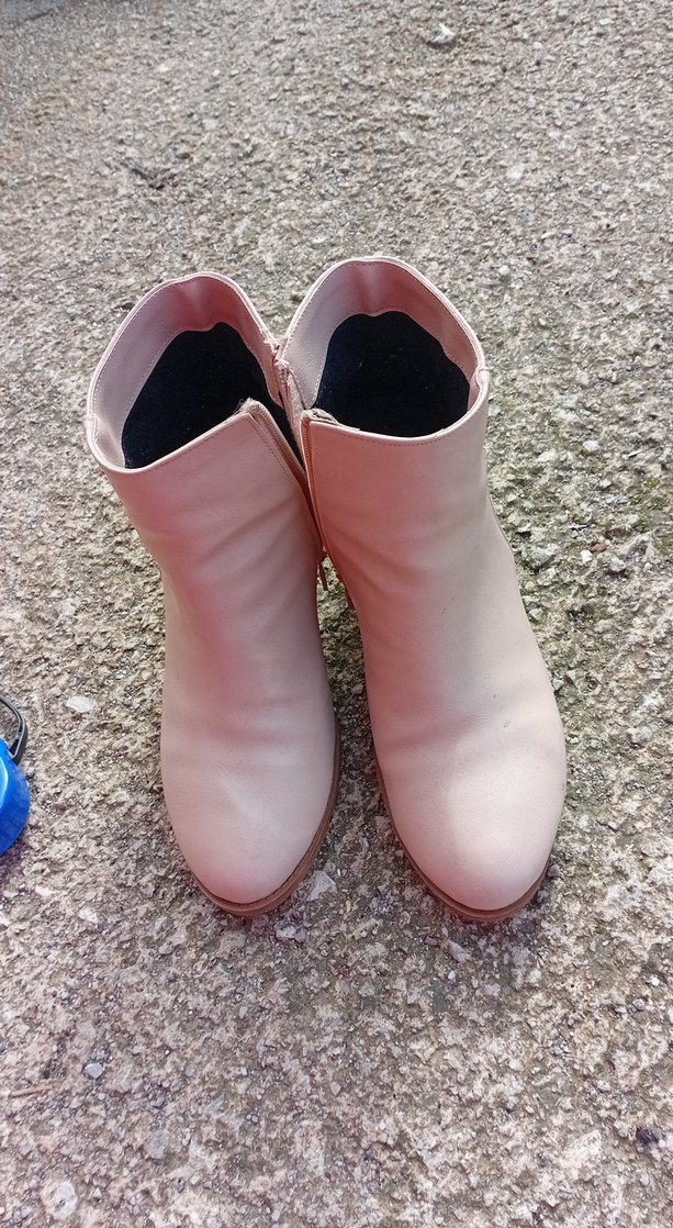 Pudra Pembe Fermuarlı Kadın Bot - Görsel 2