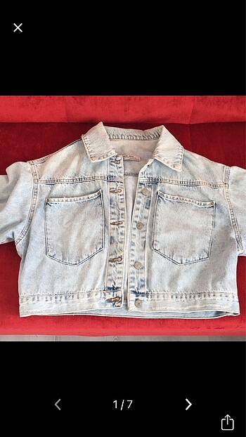 DİLVİN Kadın Oversize Mavi Kot Ceket
