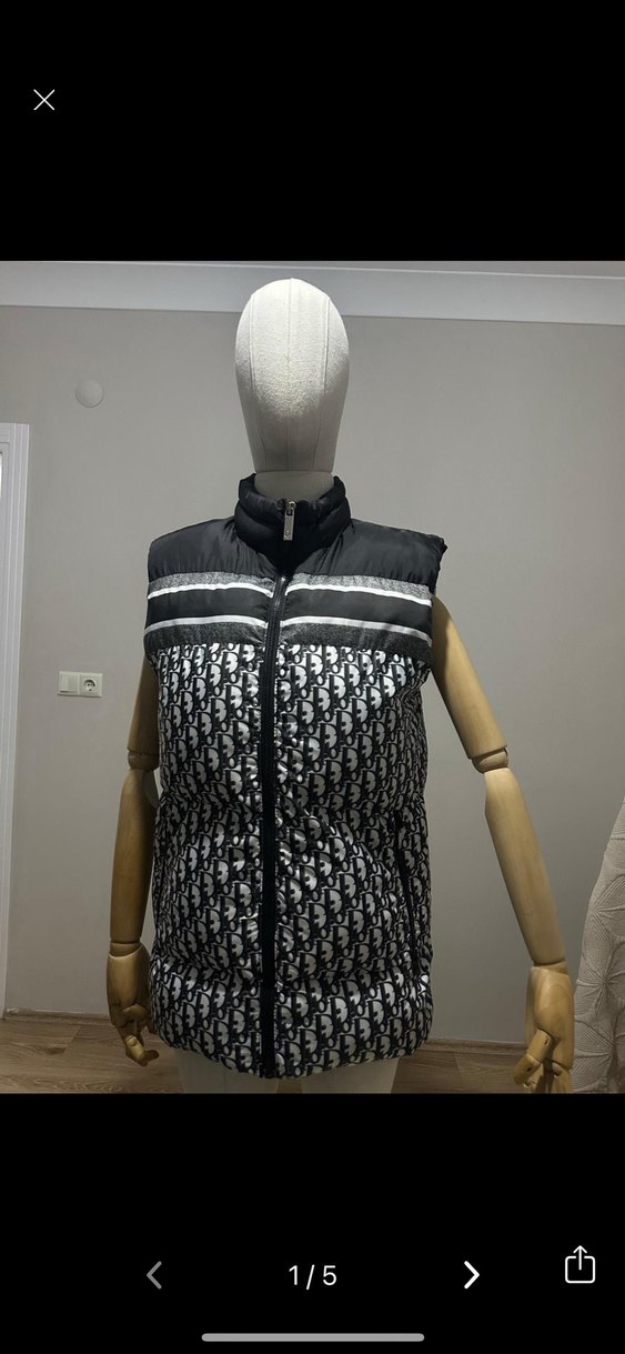 Erkek Siyah Desenli Şişme Yelek - Görsel 5