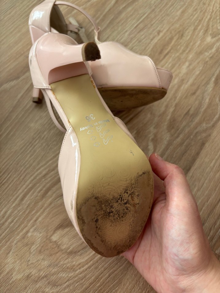 Bej Pastel Stiletto Topuklu Kadın Abiye Ayakkabı - Görsel 3