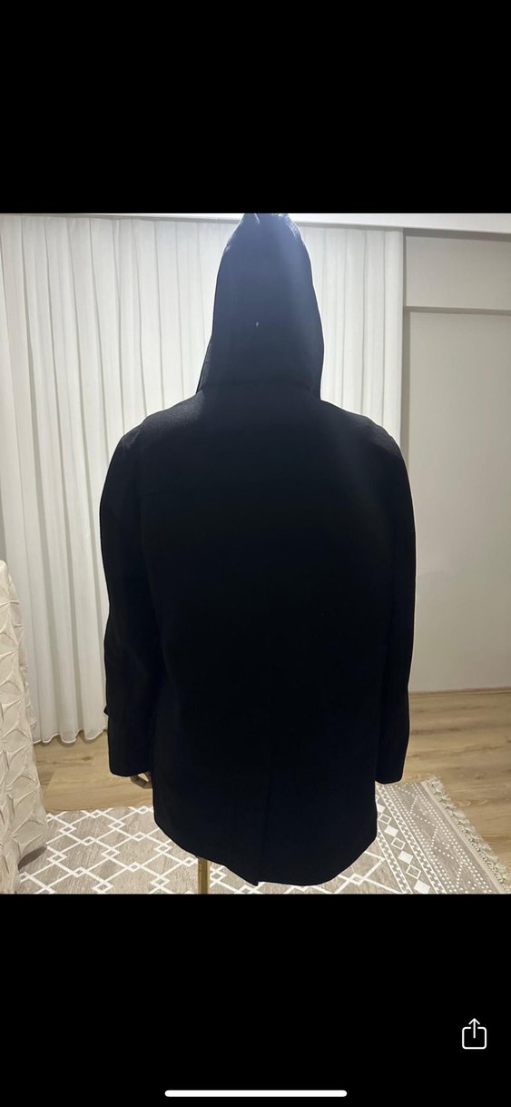 Düğmeli Siyah Gothic Midi Erkek Kaban - Görsel 2