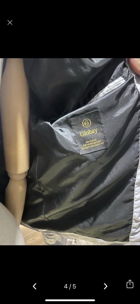 Gri Fermuarlı Erkek Mont - Görsel 3