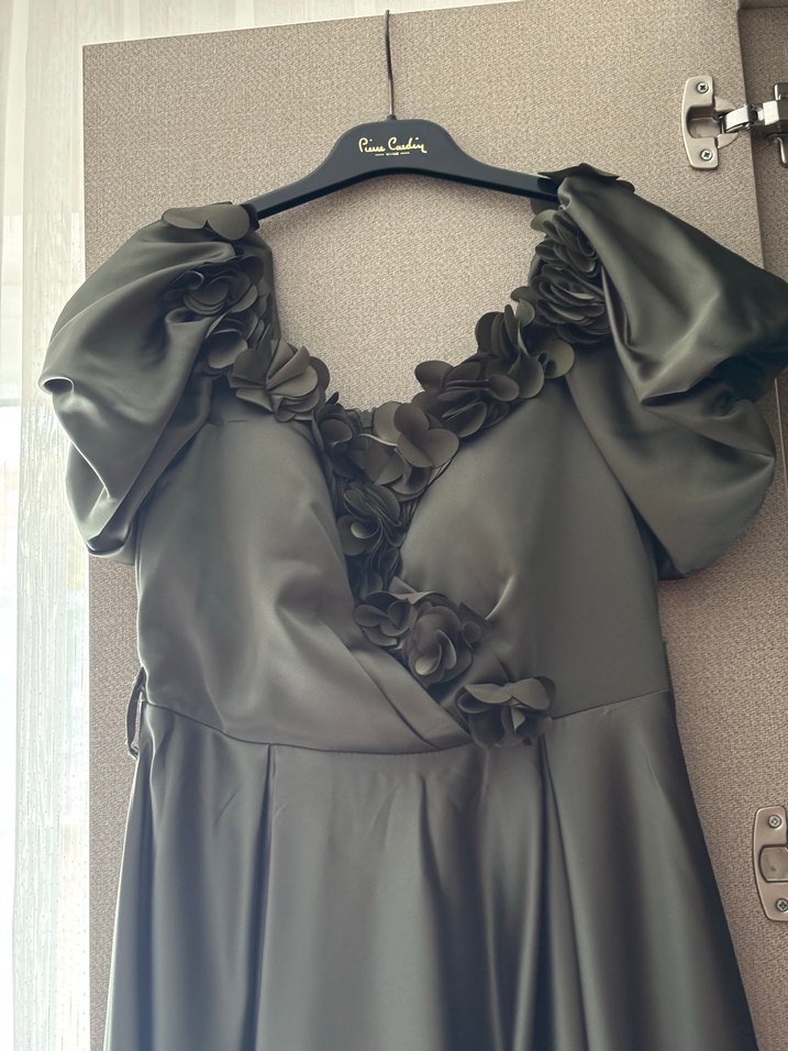 Drapeli Straplez Uzun Abiye Elbise - Görsel 2