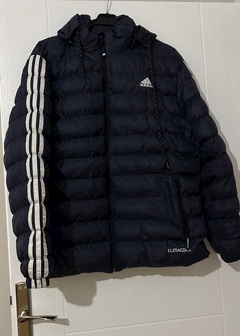 Adidas Lacivert Kapüşonlu erkek Kışlık Mont - Görsel 2