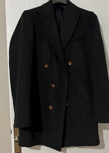 Düğmeli Gri Erkek Midi Ceket - Görsel 2