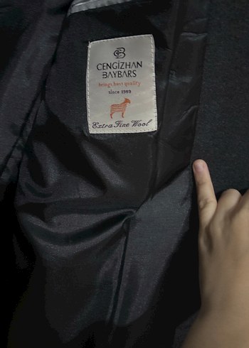 Düğmeli Gri Erkek Midi Ceket - Görsel 5