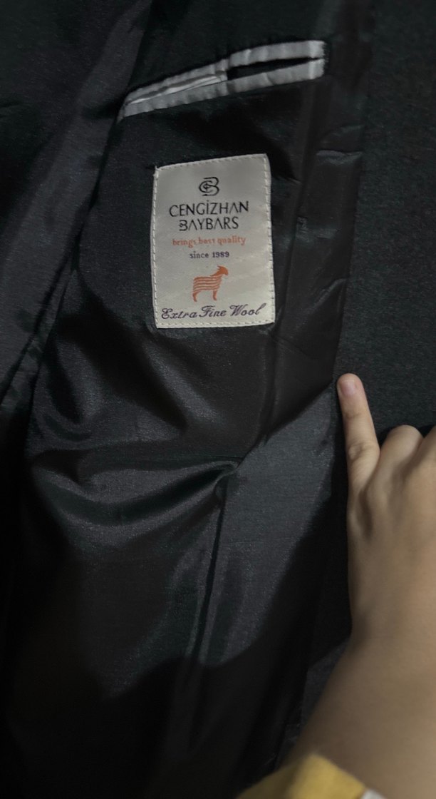 Düğmeli Gri Erkek Midi Ceket - Görsel 5