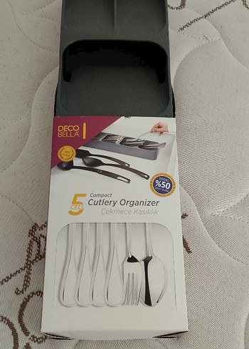 Gri Kompakt Çekmece Kaşıklık Organizeri