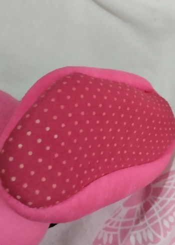 Kız Çocuk Pembe Hayvan Figürlü Sıcak Terlik - Görsel 4