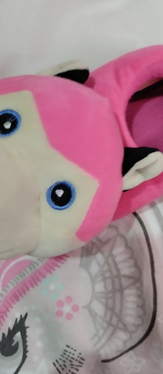 Kız Çocuk Pembe Hayvan Figürlü Sıcak Terlik - Görsel 5