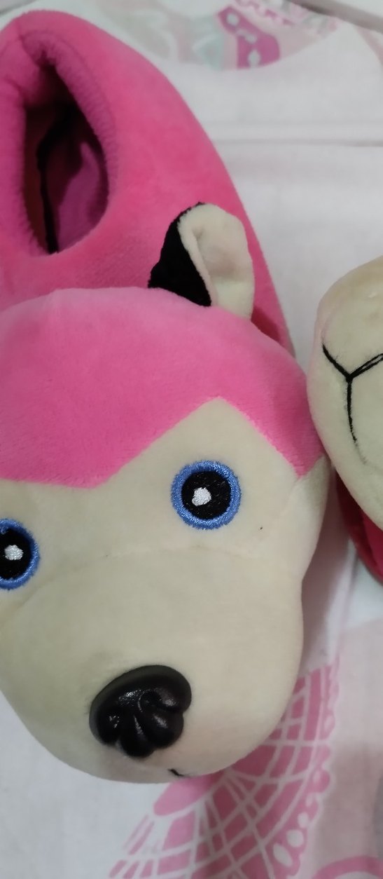 Kız Çocuk Pembe Hayvan Figürlü Sıcak Terlik - Görsel 3