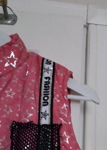 Kız Çocuk Parlak Pembe Fermuarlı Yelek - Görsel 2