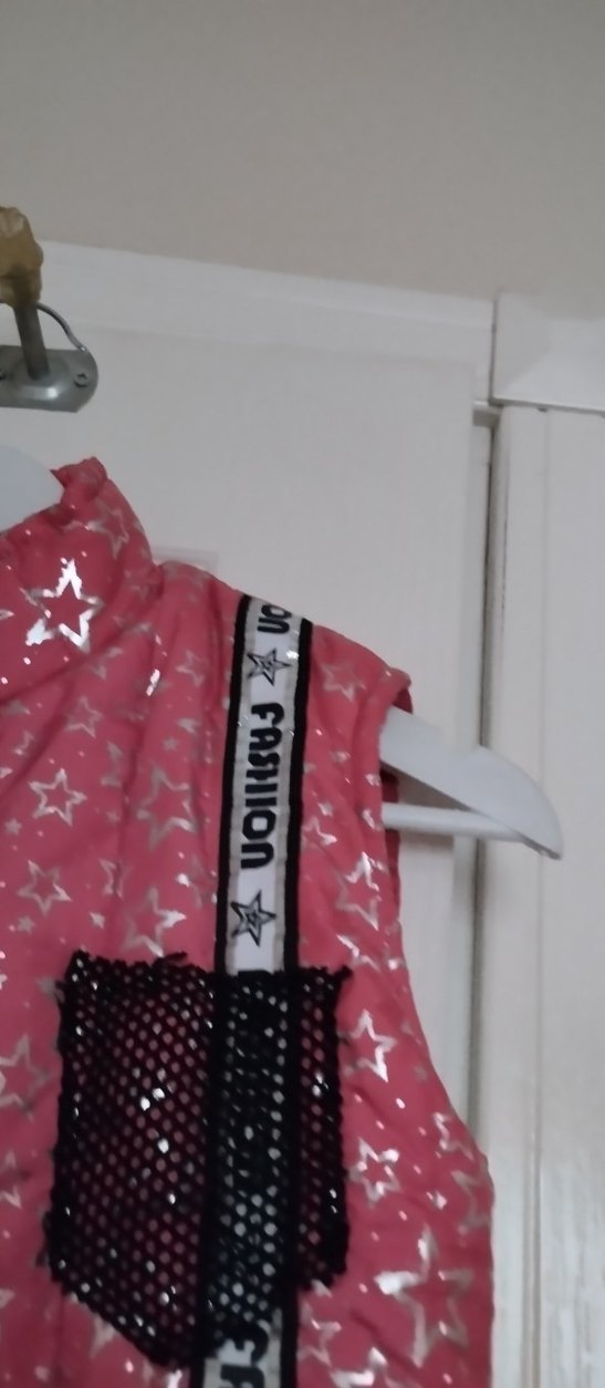 Kız Çocuk Parlak Pembe Fermuarlı Yelek - Görsel 2