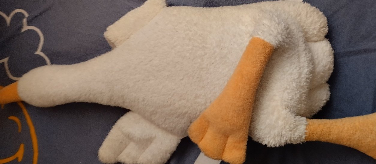 Beyaz Düz Yumuşak oyuncak kaz - Görsel 2