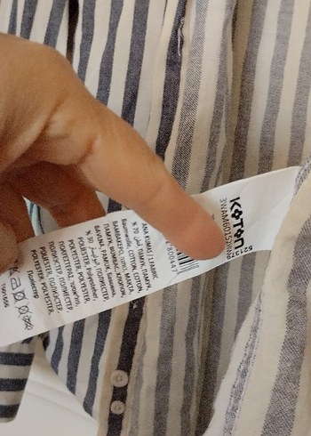 Gri Çizgili Uzun Kollu Keten Erkek Gömlek - Görsel 7