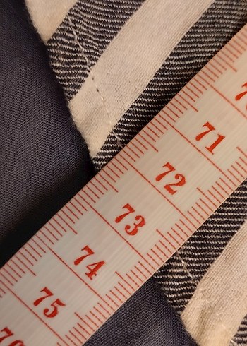 Gri Çizgili Uzun Kollu Keten Erkek Gömlek - Görsel 3