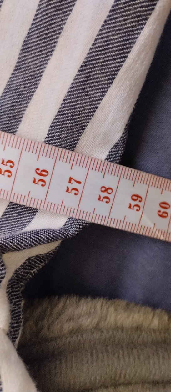 Gri Çizgili Uzun Kollu Keten Erkek Gömlek - Görsel 2