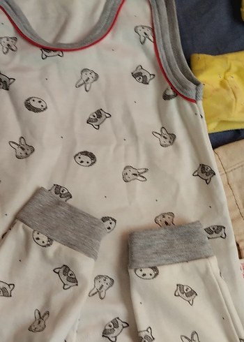 Sarı Pamuklu Bebek Erkek Kıyafet Seti - Görsel 6