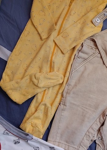 Sarı Pamuklu Bebek Erkek Kıyafet Seti - Görsel 5