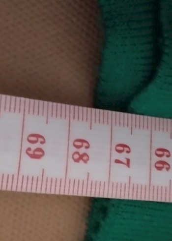 Yeşil Çizgili V Yaka Örgü Kadın Kazak - Görsel 6