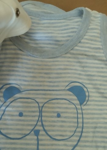 Beyaz Pamuklu Erkek Bebek Kolsuz Body - Görsel 4