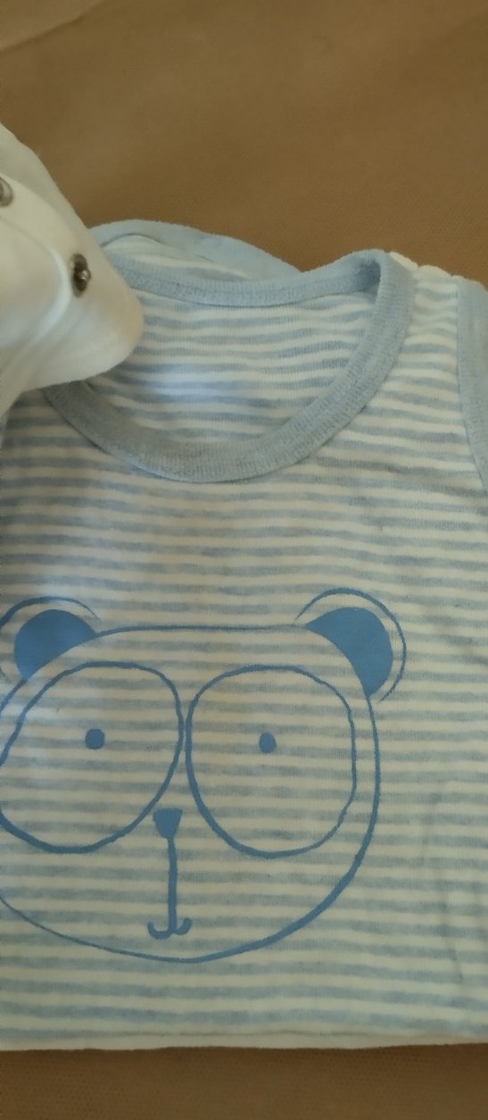 Beyaz Pamuklu Erkek Bebek Kolsuz Body - Görsel 4