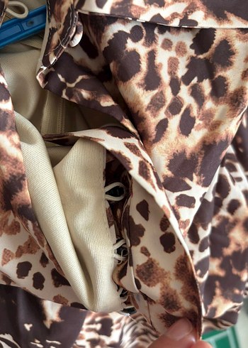 leopar Desenli Uzun Kollu Kadın elbise - Görsel 3