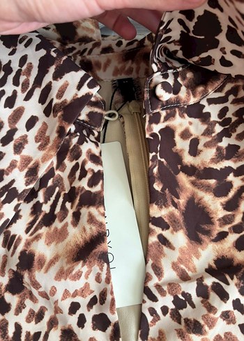 leopar Desenli Uzun Kollu Kadın elbise - Görsel 8