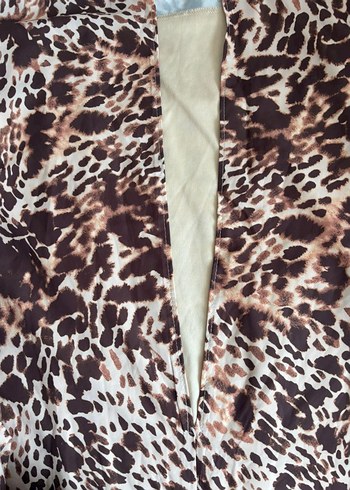 leopar Desenli Uzun Kollu Kadın elbise - Görsel 7