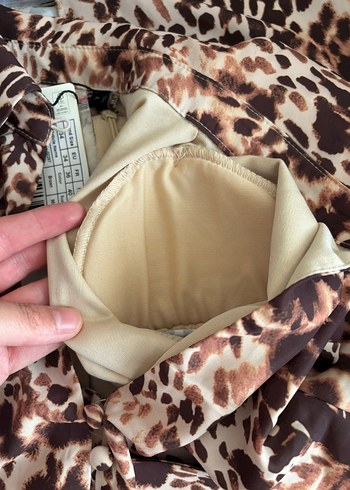 leopar Desenli Uzun Kollu Kadın elbise - Görsel 6