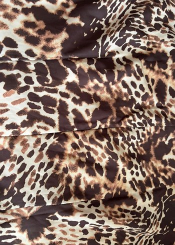 leopar Desenli Uzun Kollu Kadın elbise - Görsel 5