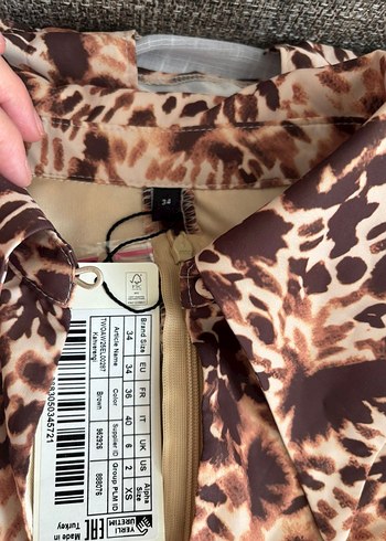 leopar Desenli Uzun Kollu Kadın elbise - Görsel 9