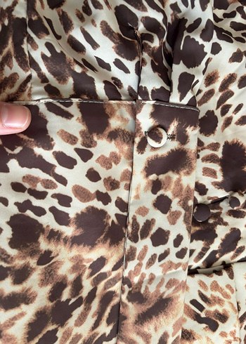 leopar Desenli Uzun Kollu Kadın elbise - Görsel 11